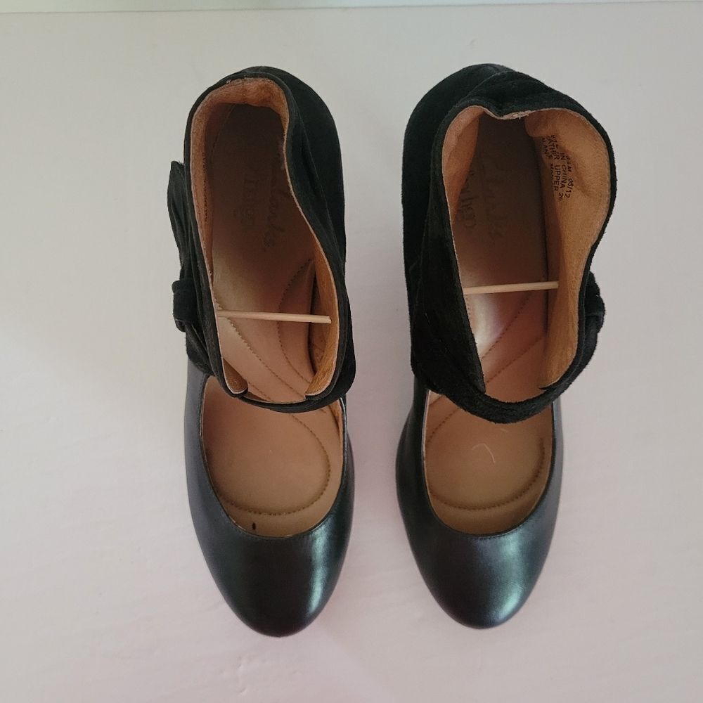 Clarks Indigo Black Wessex Cross Heel Shoes - Picture 8 of 15